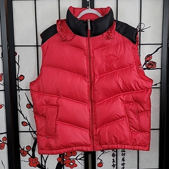 Triple Fat Goose Red/Black Goose Down Puffer Vest 2XL - Picture 1 of 8